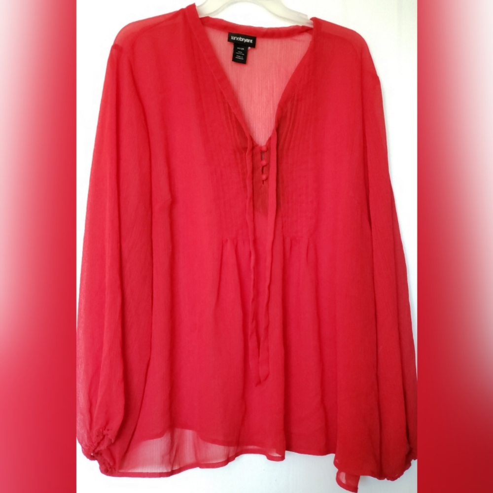 Lane Bryant sheer blouse